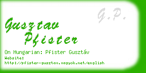 gusztav pfister business card