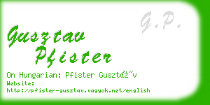 gusztav pfister business card